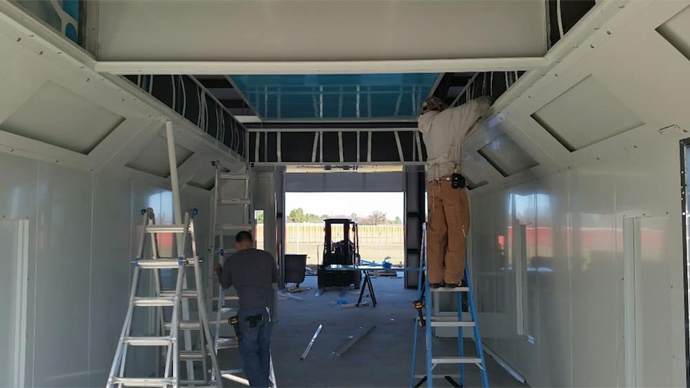 how to install a paint booth