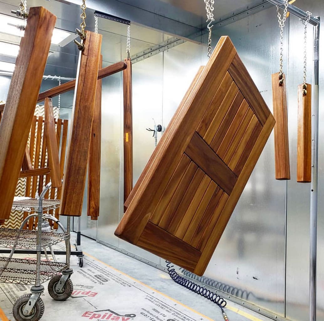 Woodworking paint booth