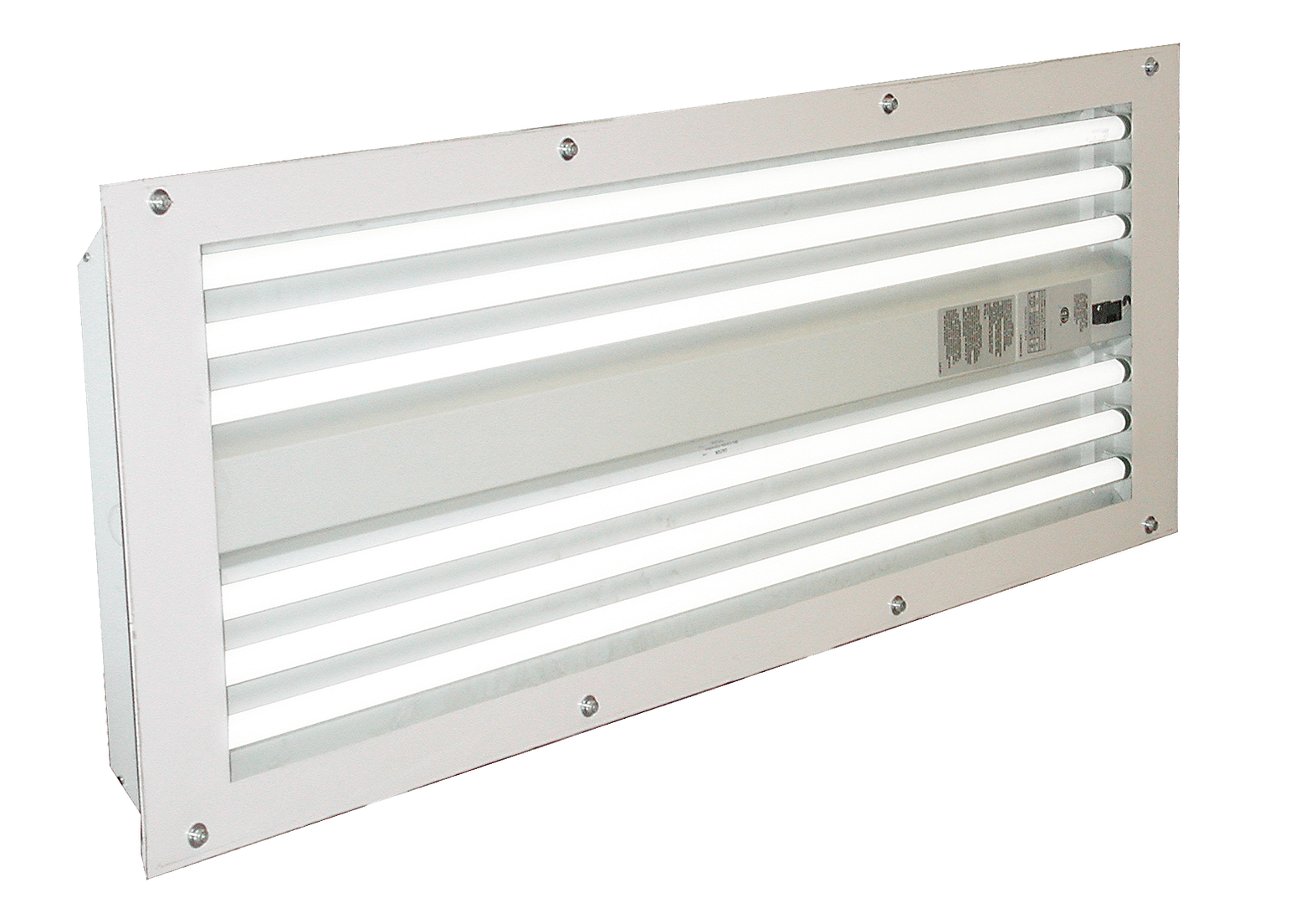 T8 Light fixture with 6 tubes