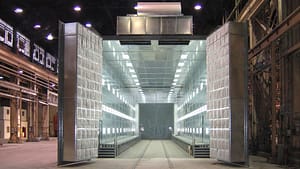 Crossdraft paint booth