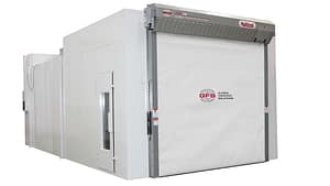 Global Finishing Solutions paint booth with RollSeal door