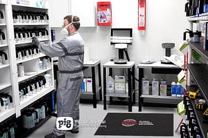 Pig Grippy Mat installed in a GFS Paint Mix Room