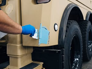 Body filler on Heavy Duty Truck