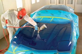 spraying in automotive refinish applications