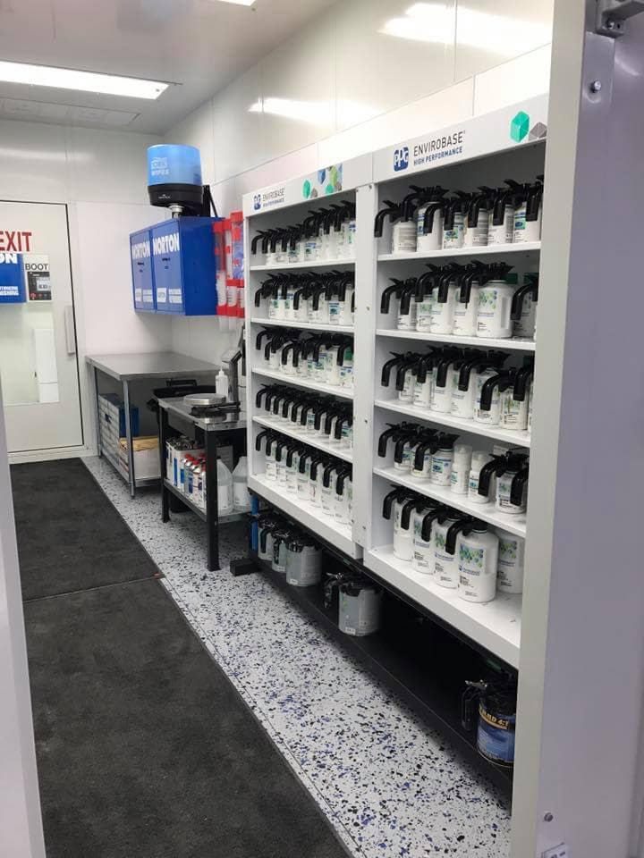 Paint booth mix room