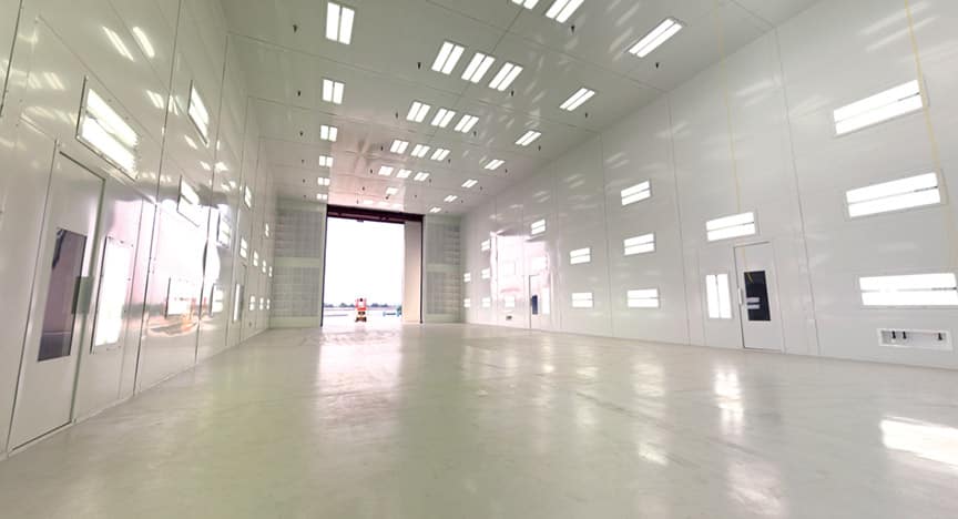 Lighting in paint booth