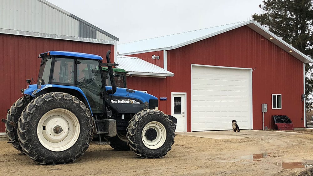 Tractor on Farm