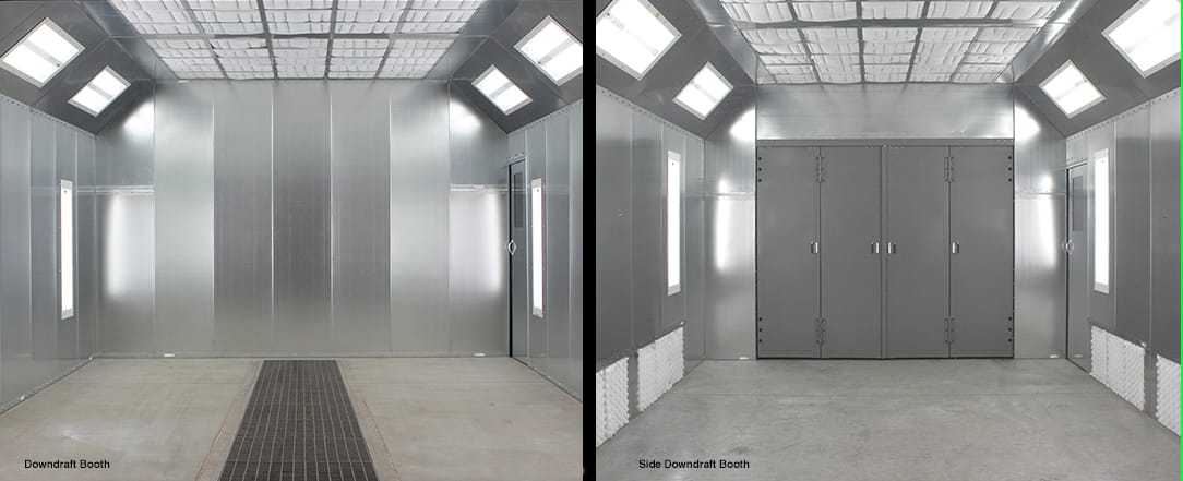 Interior view of a GFS wood working spray booth