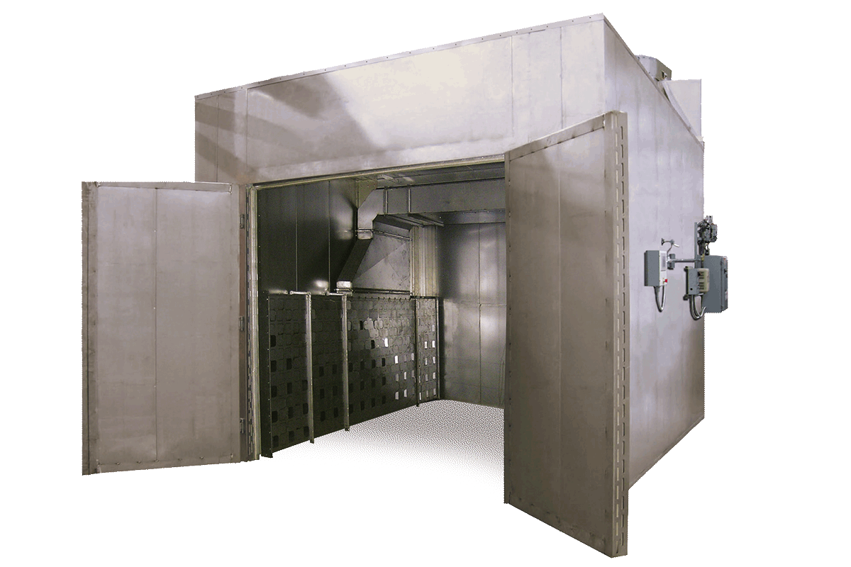 Batch Process Oven with doors open