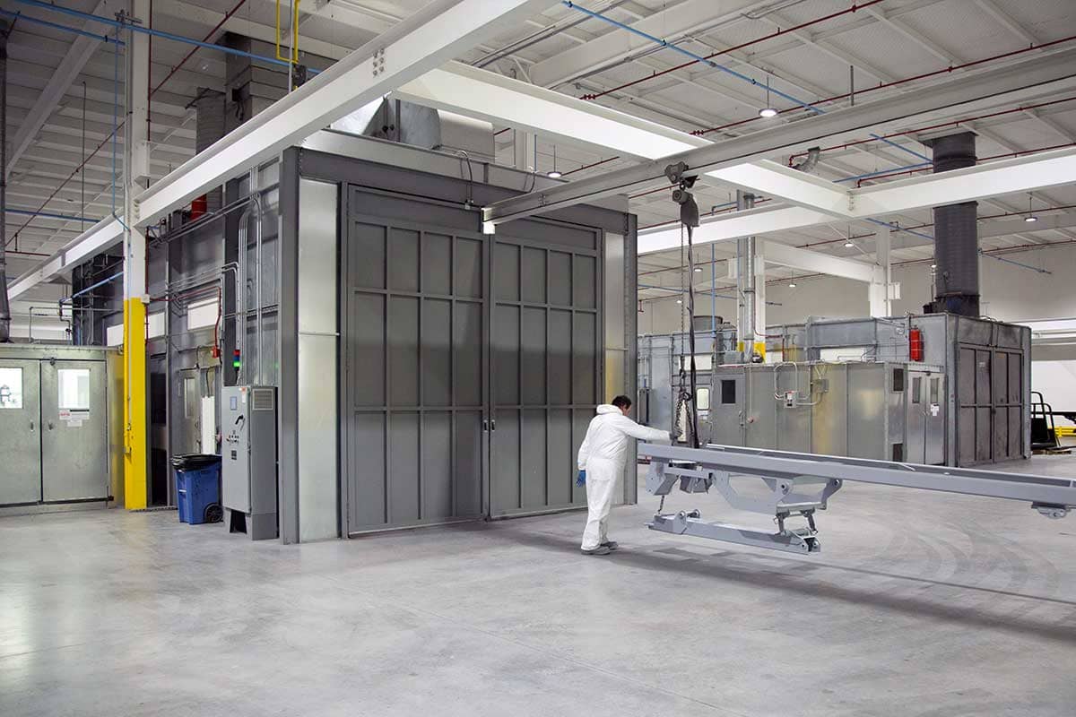 GFS equipment in an industrial manufacturing facility