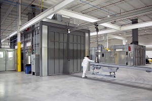 GFS equipment in an industrial manufacturing facility
