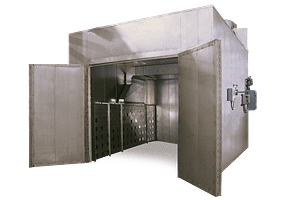 Batch Process Oven with doors open