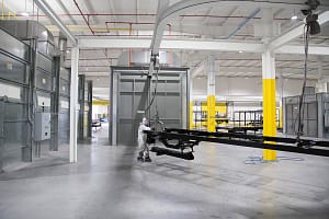 Industrial type paint booths