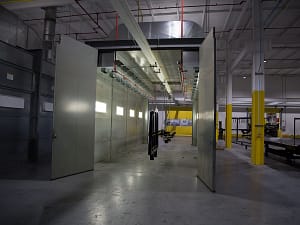 Drive thru industrial spray booth