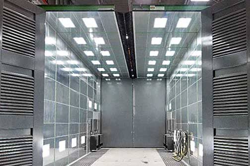 Blast Booth with Crane Slot
