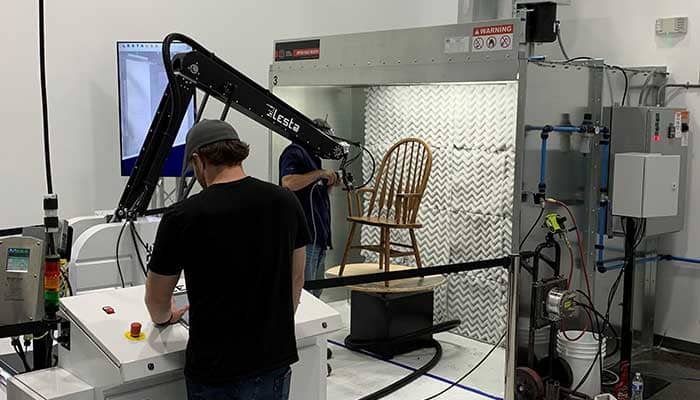 Open Face Paint Booth with Robot
