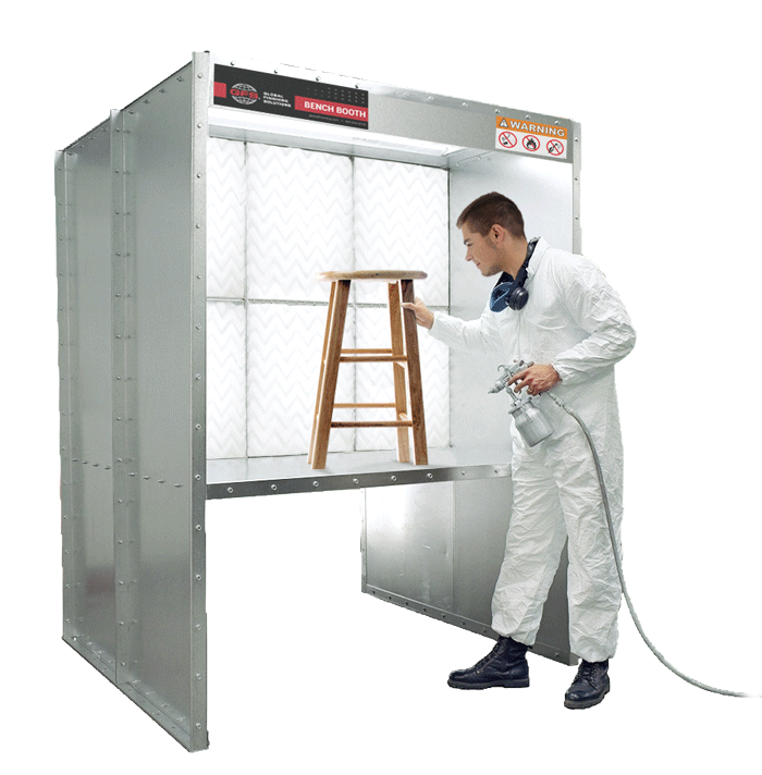 Bench booth painting furniture