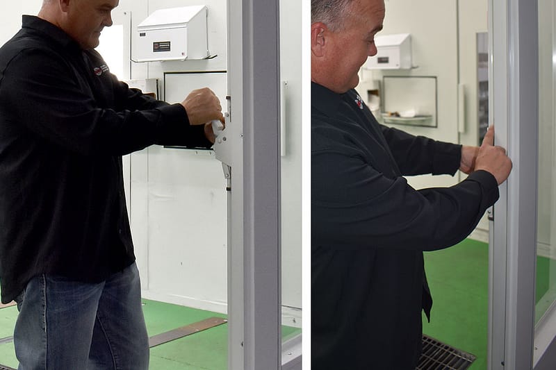 GFS - SPM Technician servicing paint booth doors