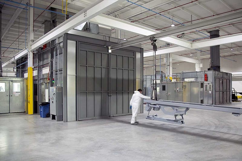 GFS equipment in an industrial manufacturing facility