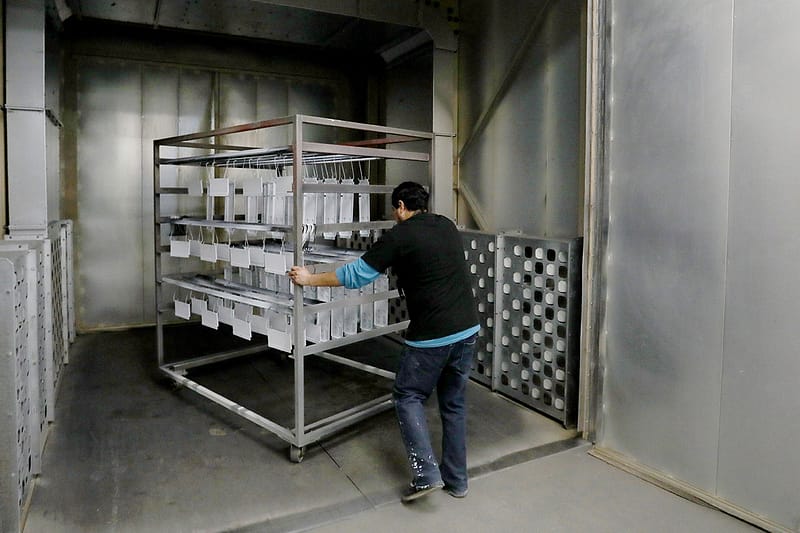 Loading parts into a GFS Batch Powder Oven