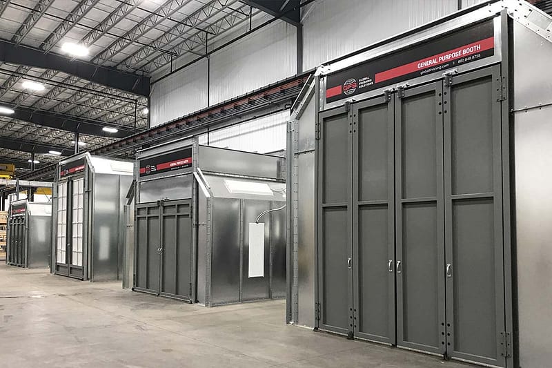 General Purpose paint booth product line in shop