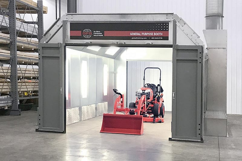 GFS General Purpose spray booth with equipment inside