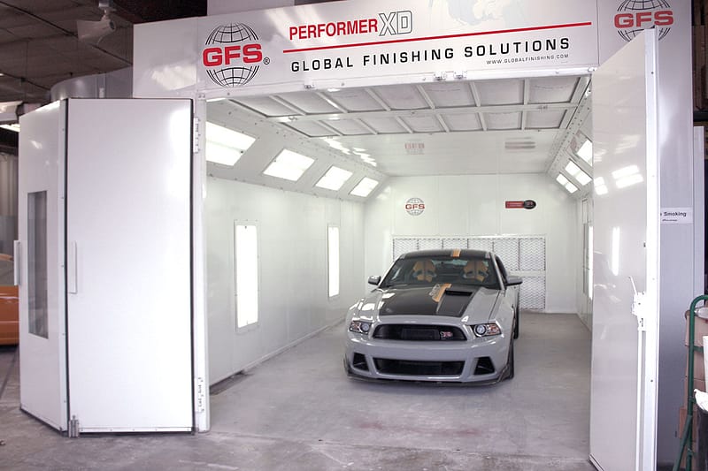 GFS PerformerXD paint booth with painted car inside