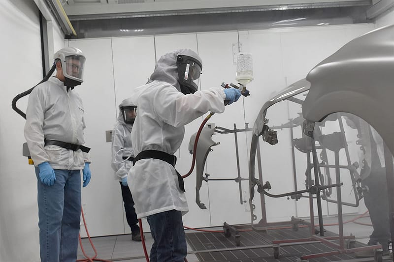 GFS Paint Partners testing paint in GFS Paint Booths