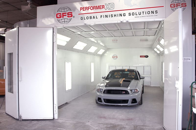 GFS PerformerXD paint booth with painted car inside
