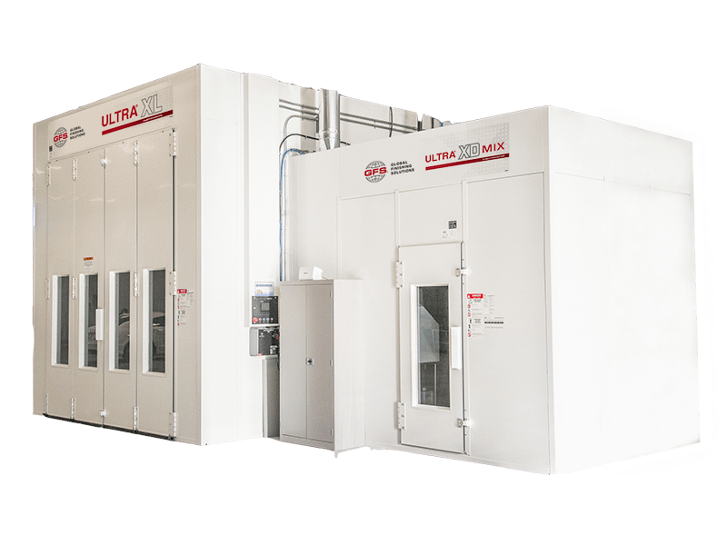 Ultra XL paint booth with Ultra XD Mix Room