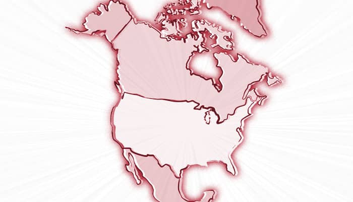 map of north america