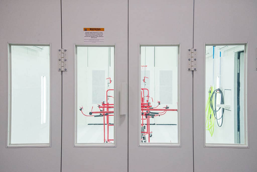 GFS Automotive paint booth with windows
