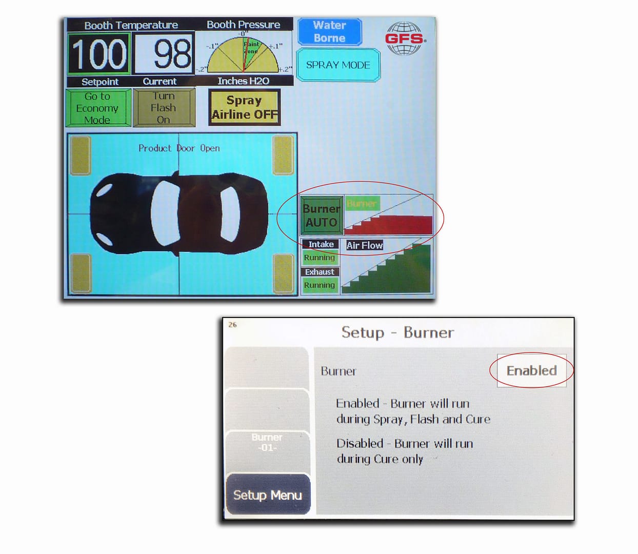 GFS summer/winter mode paint booth heater