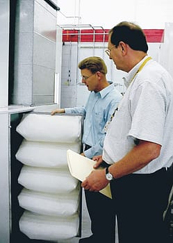 Air make-up bag filter check