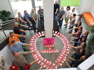 Group of GFS employees gathered for the Fight for Mike cause