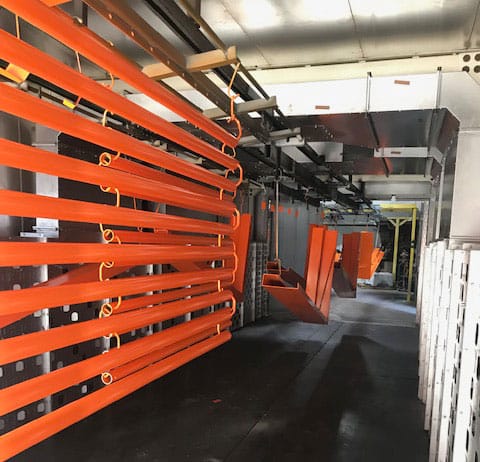 pass through powder coating oven