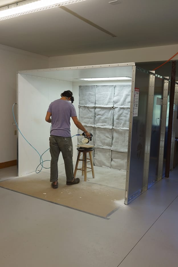 Student at work in the Center's newly expanded finishing studio