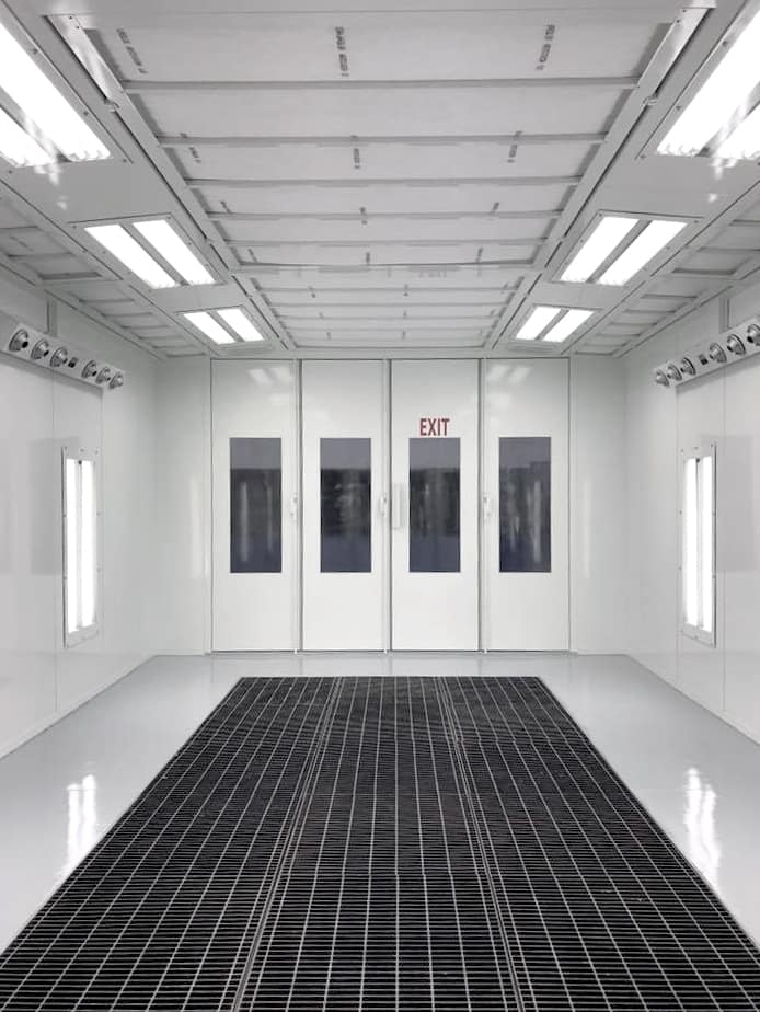 paint spray booth interior