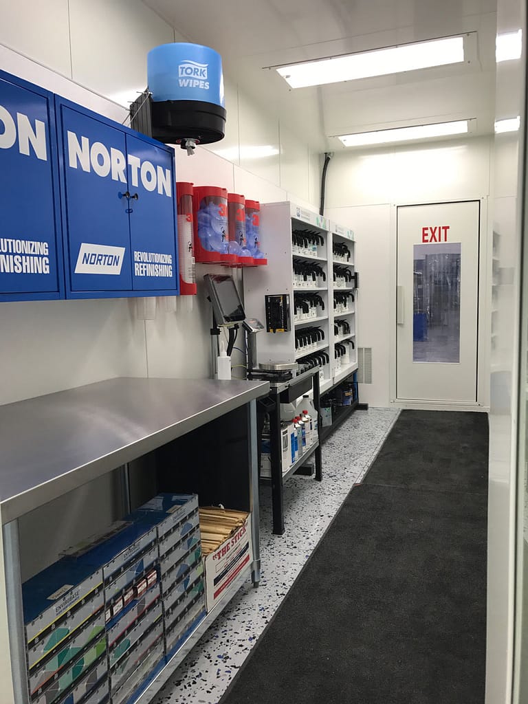 inside automotive mix room