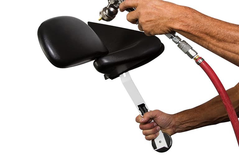 GFS Mirror Hanger on paint booth walls with heavy duty magnets