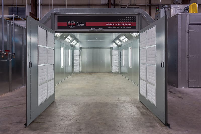 GFS General Purpose Paint Booth with crossdraft airflow