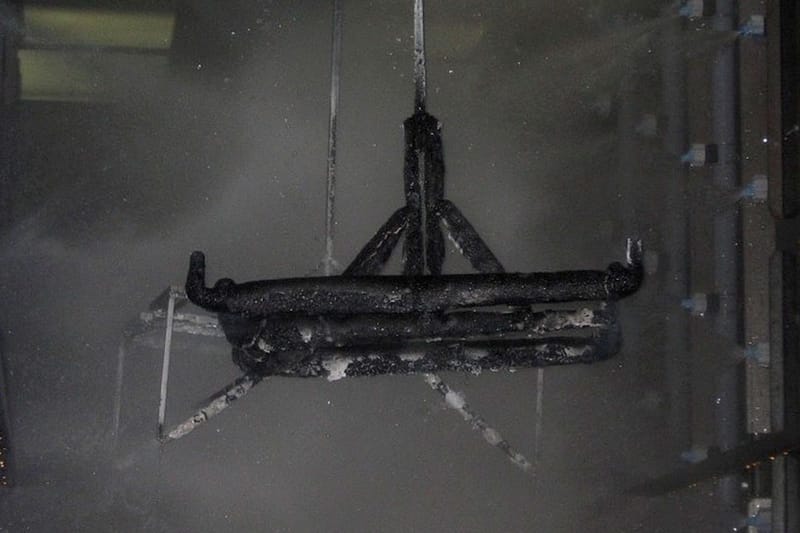 GFS Burn-Off Washer - washing off ash on part