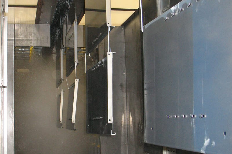 GFS pretreatment washer prepping product before painting