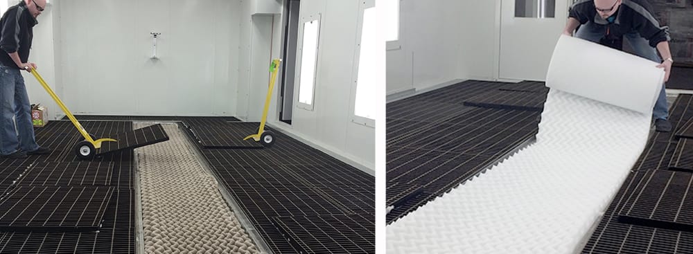 Paint Booth Filter Replacement with Roll Media