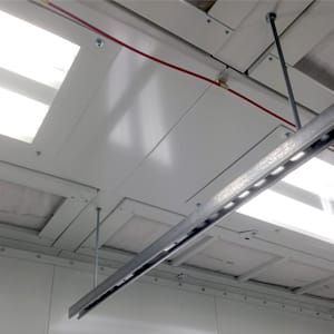 GFS Part Hanger System inside GFS Paint Booth