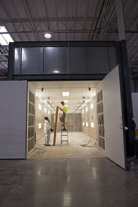 Industrial wood working paint booth