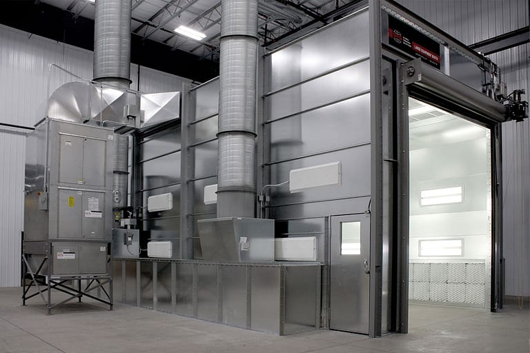 GFS Large Equipment Paint Booth in manufacturing facility