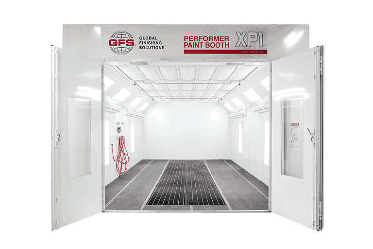 GFS PerformerXP1 Paint booth with doors open
