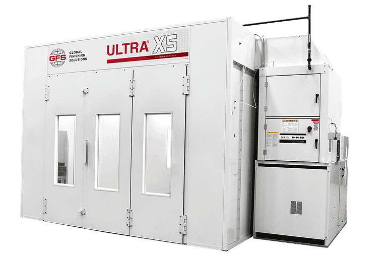 UltraXS paint booth with Heat Unit