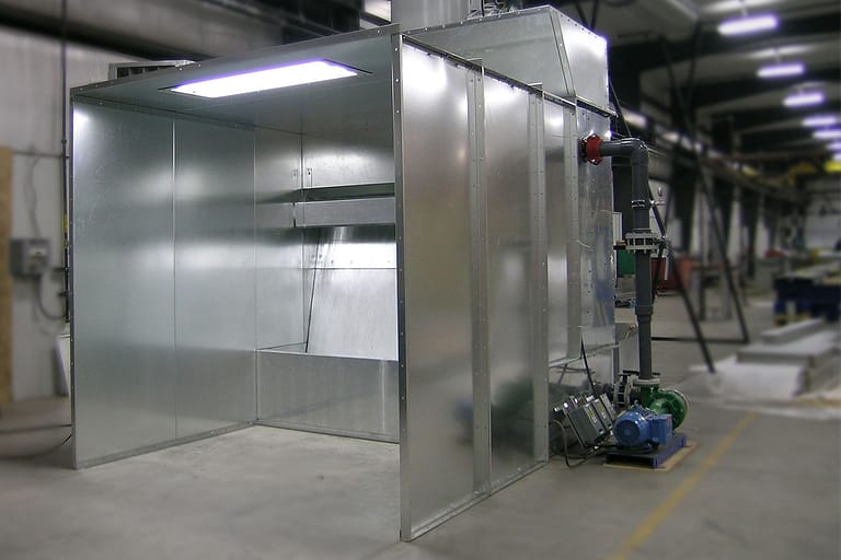 WaterWash Paint Booth in shop